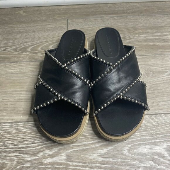 Zara Slippers Mules Clogs Slip On Embellished - Picture 3 of 8